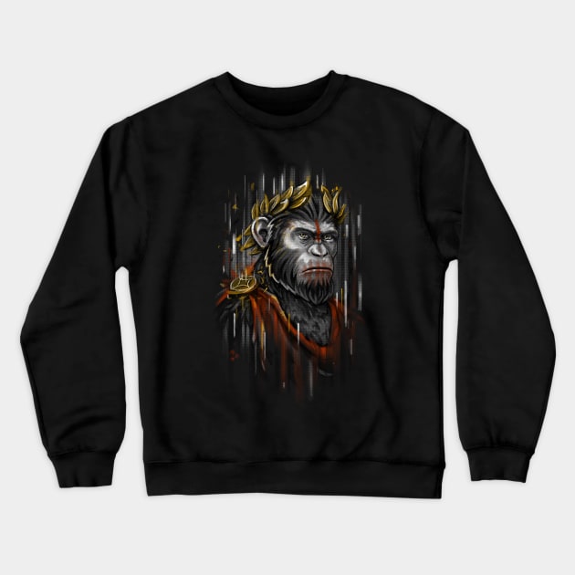 Caesar Ape Crewneck Sweatshirt by c0y0te7